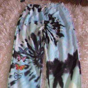 kids tie die sweatpants from shein